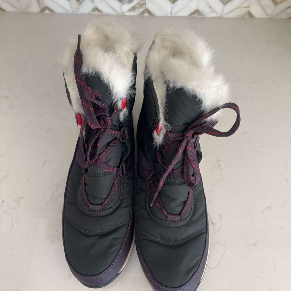 Sorel Whitney Short Lace Dark Plum Womens Boot Size 9 Insulated Snow - Picture 8 of 11